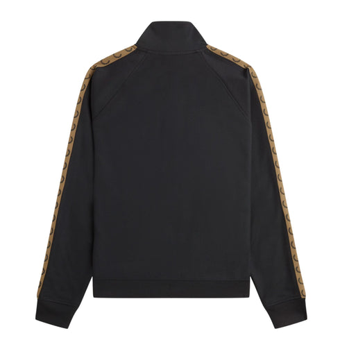 Felpa Uomo Track jacket con logo Nero Fred Perry- Francavilla Moda